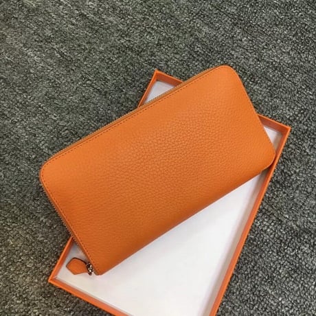 本革 ファスナー長財布