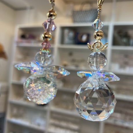 sachi/handmadeクリスタルサンキャッチャー＆バッグチャーム