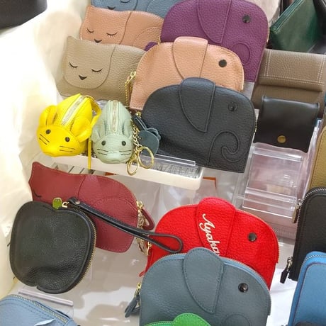 牛革ねずみさんのコインケース 小物入れ ポーチ