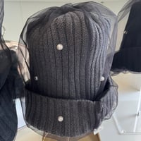 チュールニット帽