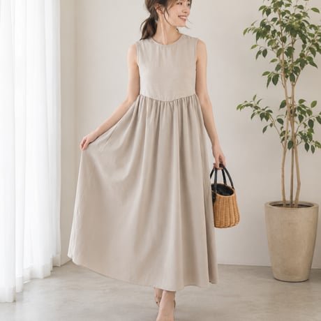 再入荷/大人のノースリワンビース