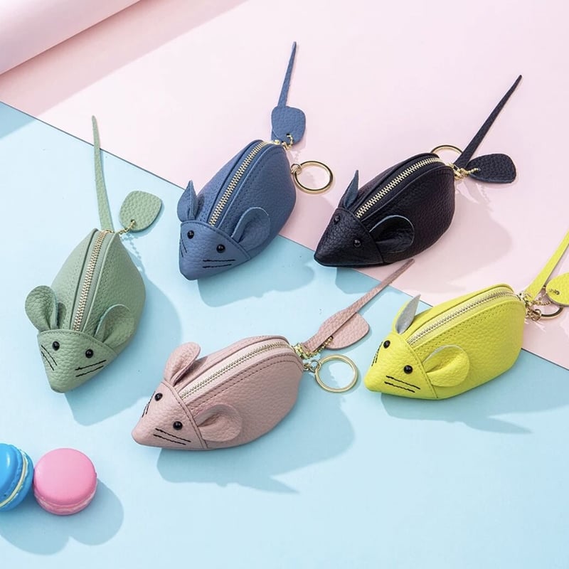 牛革ねずみさんのコインケース 小物入れ ポーチ | mymii store