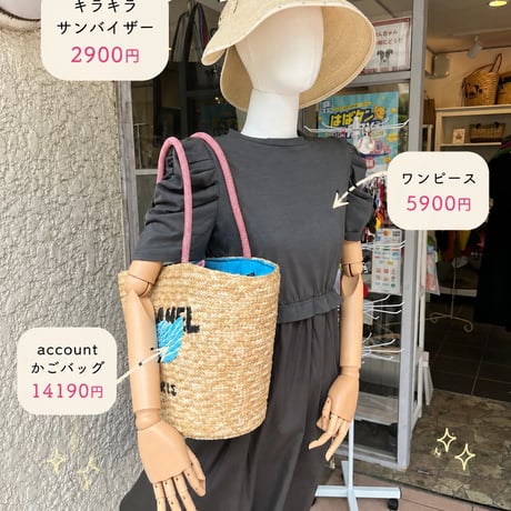 パフスリーブ切替ワンピース
