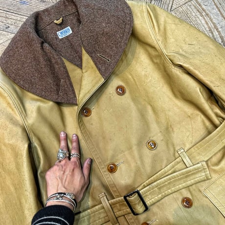 CWORKS【BLADES】Leather Mackinaw coat　2027年10月末〜2028年4月末入荷予定！！ご予約