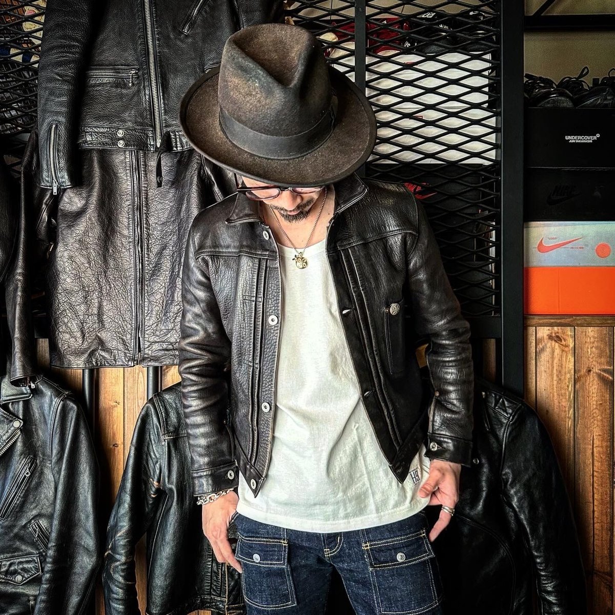HIGHWAY NINE ハイウェイナイン U-NECK 20/-TENJIKU S/S Te