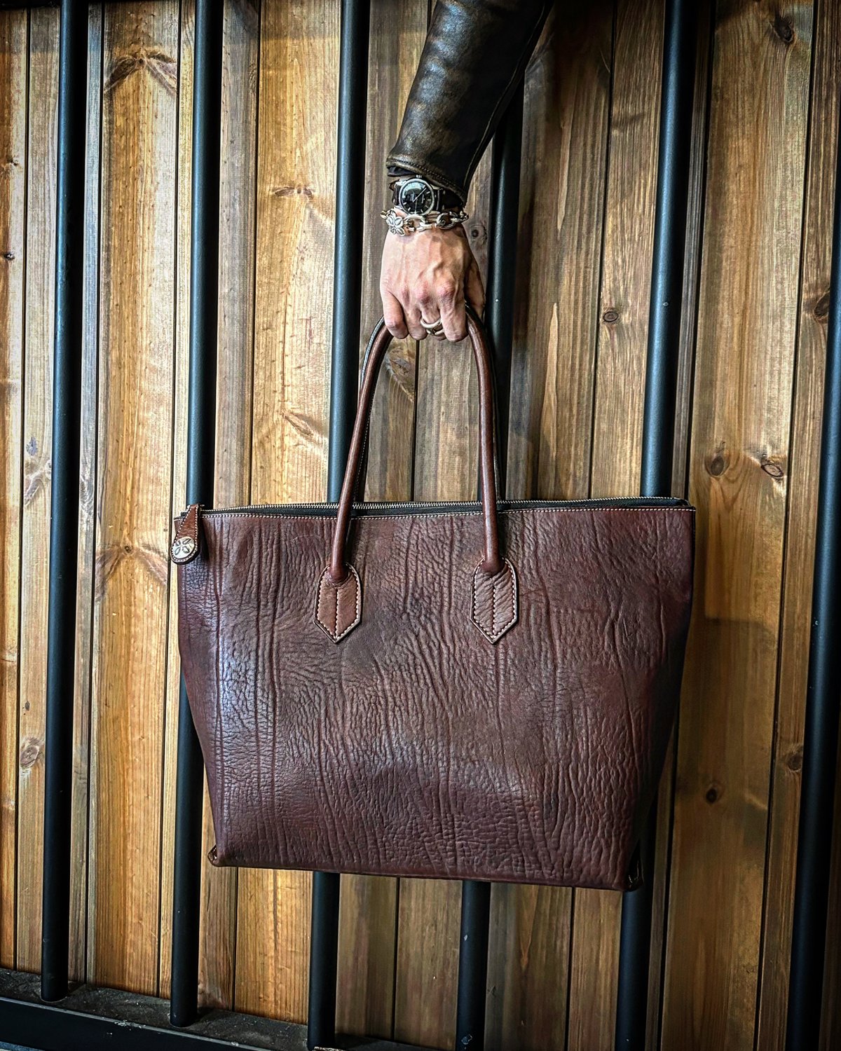Dutch Leather Company × MASAYOSHI Zip Tote Bag