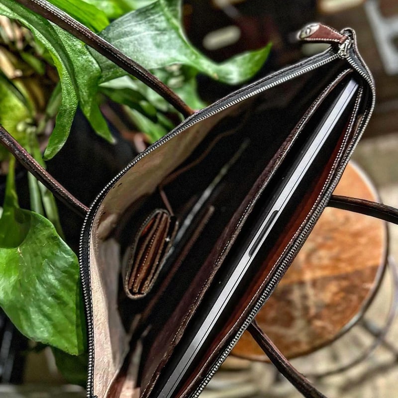 Dutch Leather Company × MASAYOSHI Zip Tote Bag