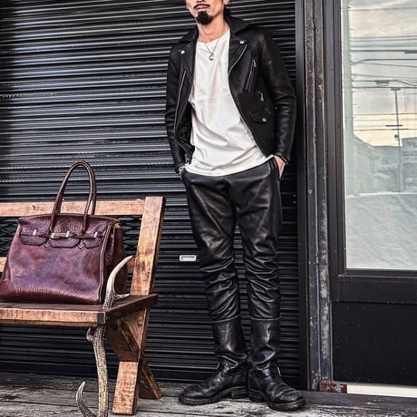 MOSSIR【Lender / ﾚﾝﾀﾞｰ】washable leather sweat pants(ﾌｧｲﾝｸﾘｰｸ)