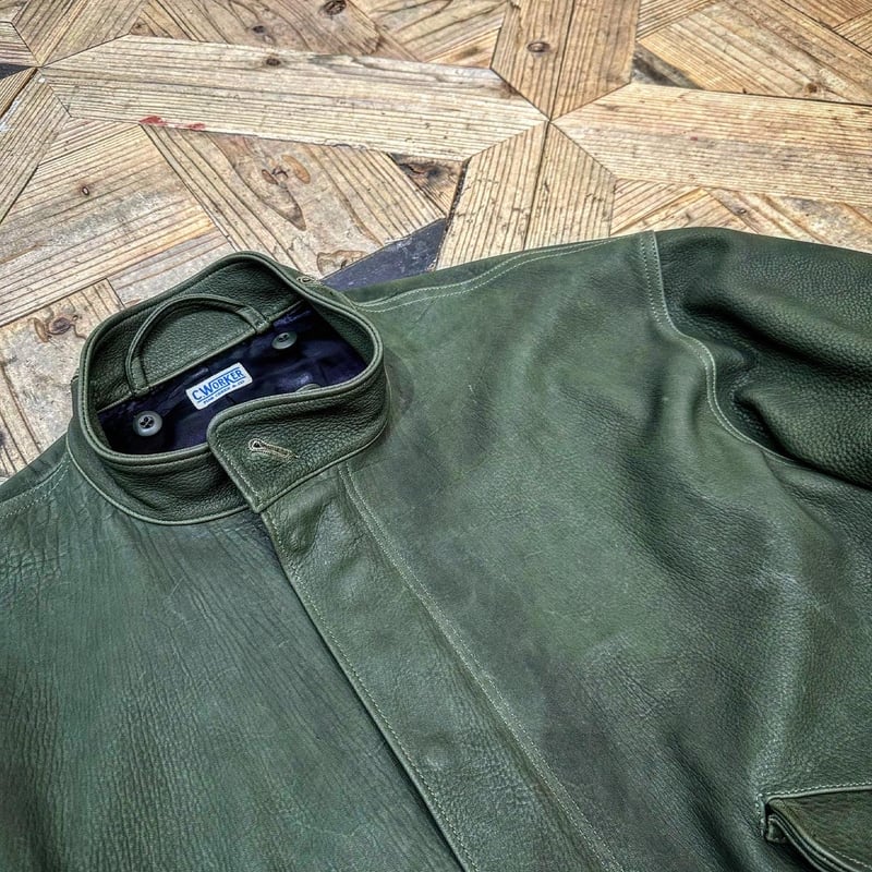 MHL m65 ディテール CWORKS【Ltail / ﾙﾃｰﾙ】Leather M65 fishtail（OLIVE）