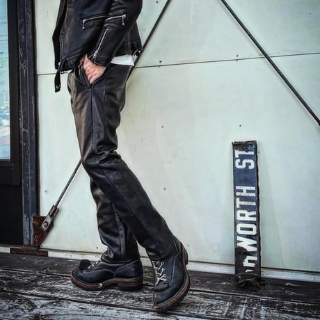 MOSSIR【Lalk / ﾗﾙｸ】washable leather track pants(ﾌｧｲﾝｸﾘｰｸ)