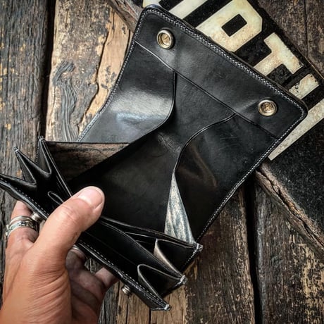 Dutch Leather Company ×  MASAYOSHI garcon wallet  middle【BLACK series】