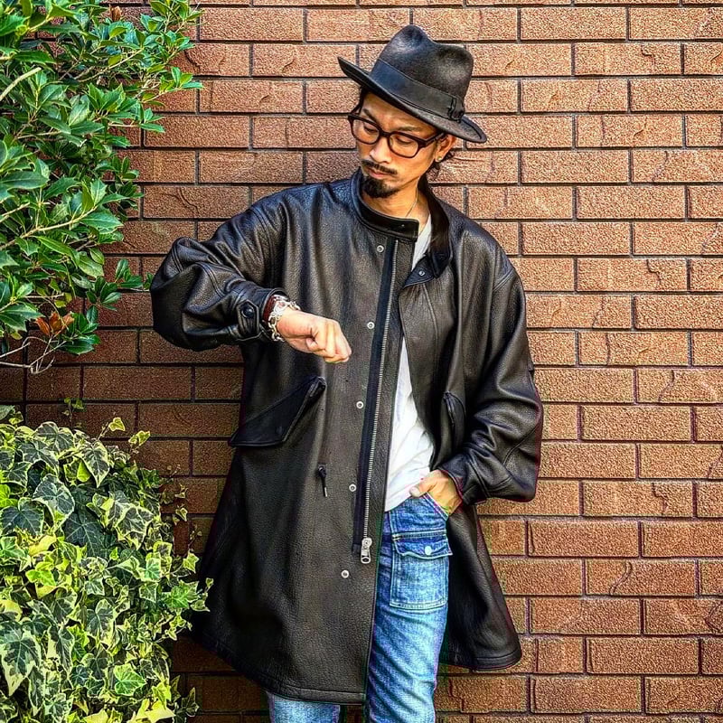 CWORKS【Ltail / ﾙﾃｰﾙ】Leather M65 fishtail（BLACK）