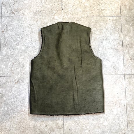 CWORKS【Novelist】All Leather deck vest OLIVE  ( horse / mouton ) 2026年４月末～2026年12月末入荷予定！！ご予約