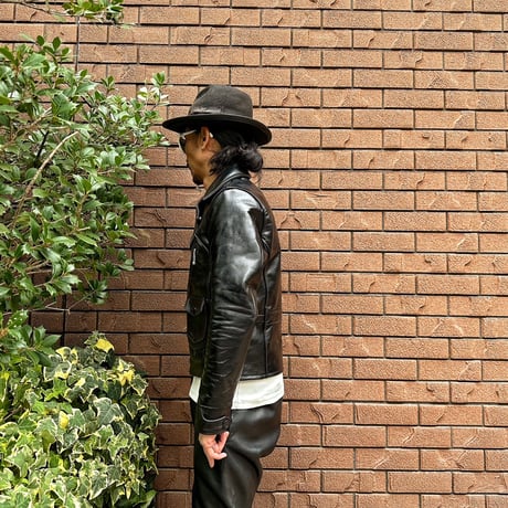 FINE CREEK ＆CO【Billheimer / ﾋﾞﾙﾊｲﾏｰ】Double AVIATOR JKT (horse)BLACK 2026年2月末～2026年12月末入荷予定！！ご予約