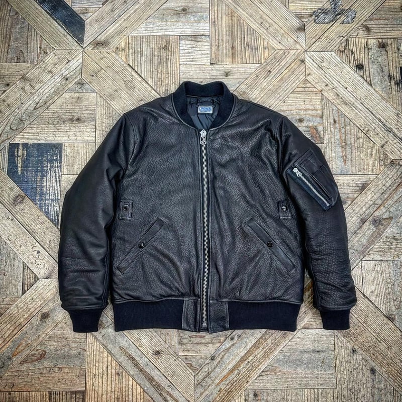 CWORKS【LEA】Leather MA-1 BLACK (FINE CREEK )2025 DIESEL CWORKS【LEA】Leather MA-1 BLACK (FINE CREEK )2025 DIESEL