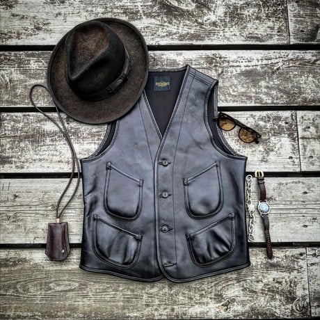 FINE CREEK ＆CO 【Jefferson / ｼﾞｪﾌｧｰｿﾝ】 ﾚｻﾞｰﾍﾞｽﾄ（BLACK)