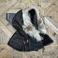 CWORKS【Lur / ﾙﾙ】Leather M65用 hood（BLACK）(FINE CREEK )