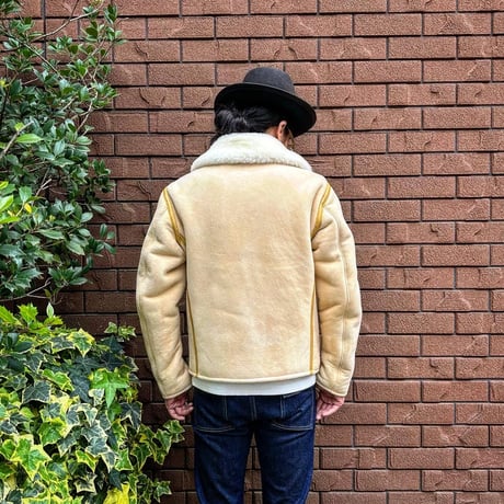 CWORKS【Dout / ﾀﾞｳﾄ】 Mouton riders jacket (IVORY) FINE CREEK