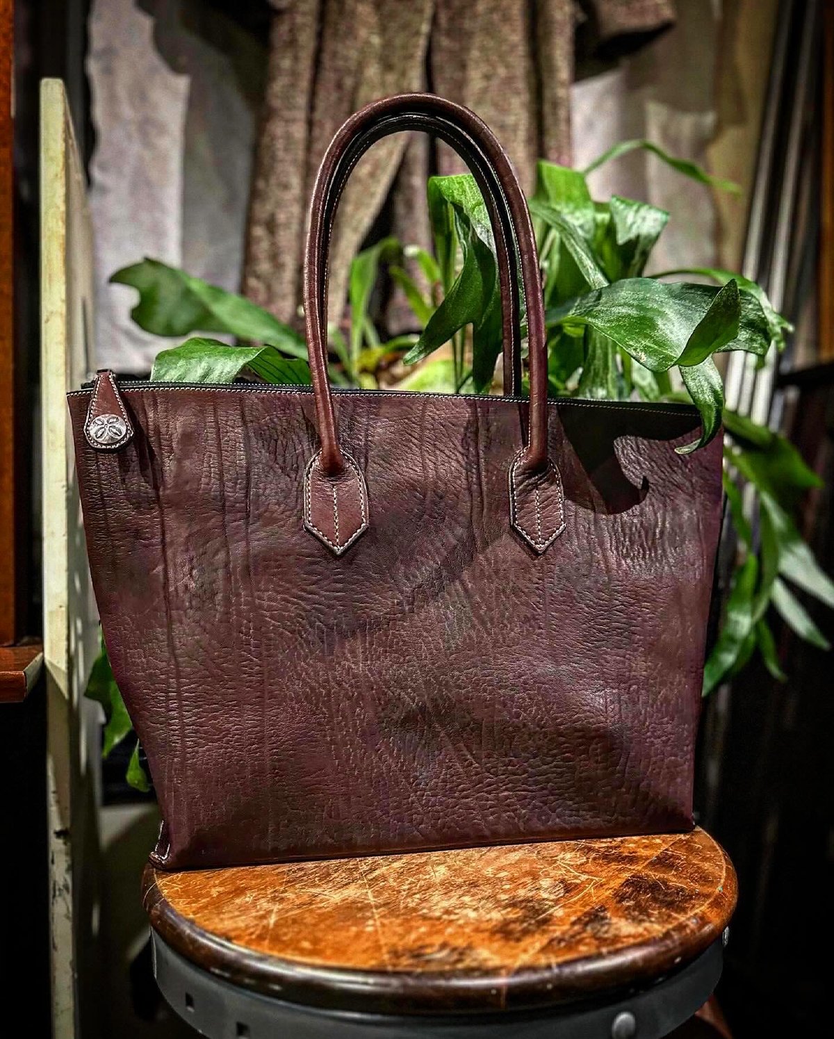Dutch Leather Company × MASAYOSHI Zip Tote Bag