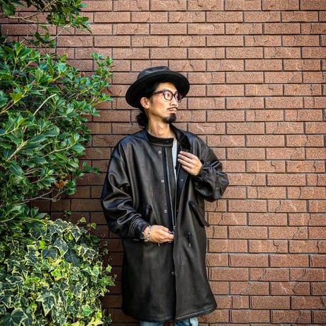 CWORKS【Lur / ﾙﾙ】Leather M65用 hood（BLACK）(FINE CREEK )