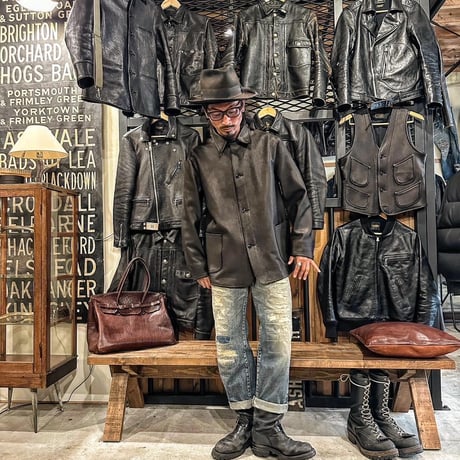 CWORKS【Load  / ﾛｰﾄﾞ】Deer leather coverall (FINE CREEK)