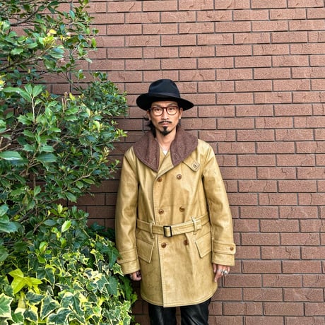 CWORKS【BLADES】Leather Mackinaw coat　2027年10月末〜2028年4月末入荷予定！！ご予約
