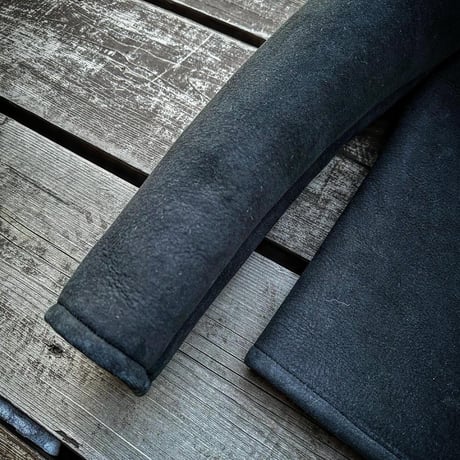 CWORKS【Bouton / ﾊﾞｰﾄﾝ】 Mouton collarless jacket (BLACK) FINE CREEK
