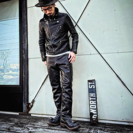 MOSSIR【Lalk / ﾗﾙｸ】washable leather track pants(ﾌｧｲﾝｸﾘｰｸ)