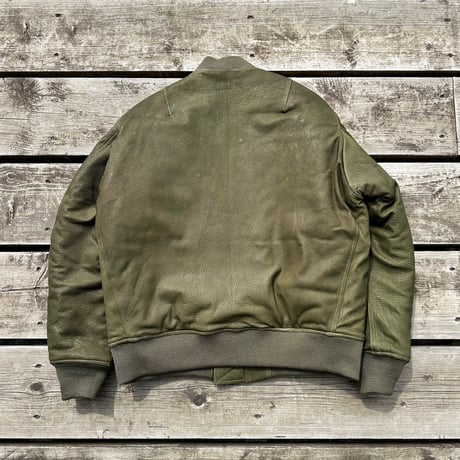 CWORKS【LEA】Leather MA-1 OLIVE (FINE CREEK )