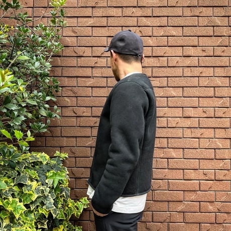 CWORKS【Bouton / ﾊﾞｰﾄﾝ】 Mouton collarless jacket (BLACK) FINE CREEK