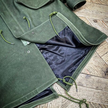 CWORKS【Lur / ﾙﾙ】Leather M65用 hood（OLIVE）(FINE CREEK )