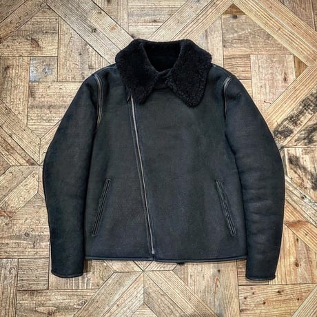 CWORKS【Dout / ﾀﾞｳﾄ】 Mouton riders jacket (BLACK) FINE CREEK