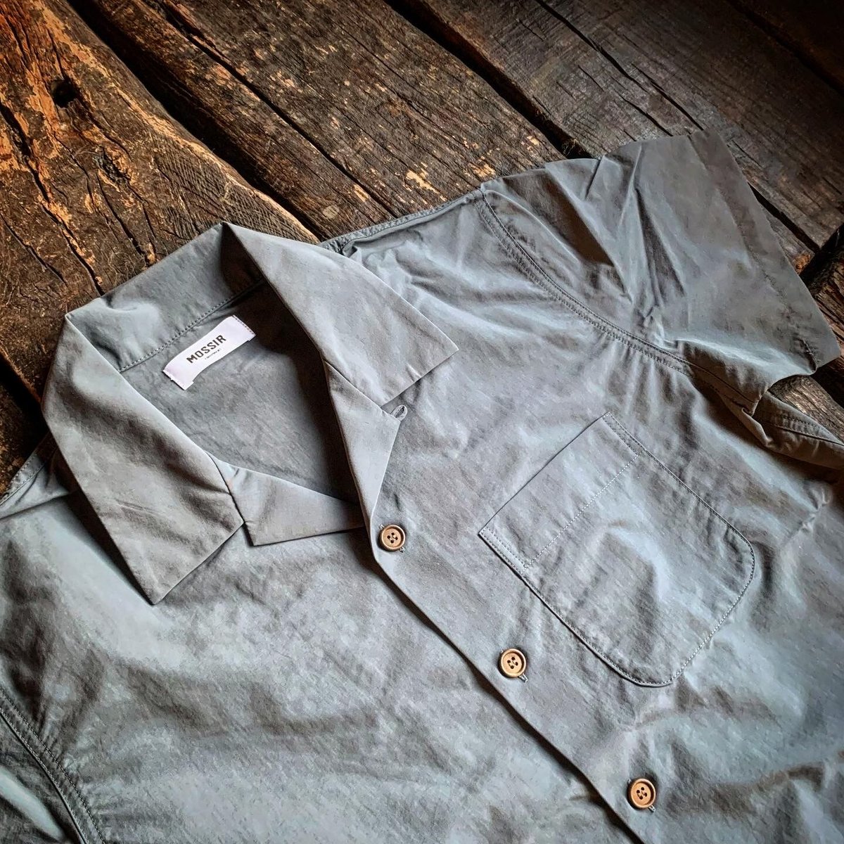 MOSSIR(モシール)【John/ Supplex S/S open collar shir