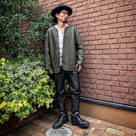 CWORKS【Lin /ﾘﾝ】Leather M65用 liner（OLIVE）(FINE CREEK )