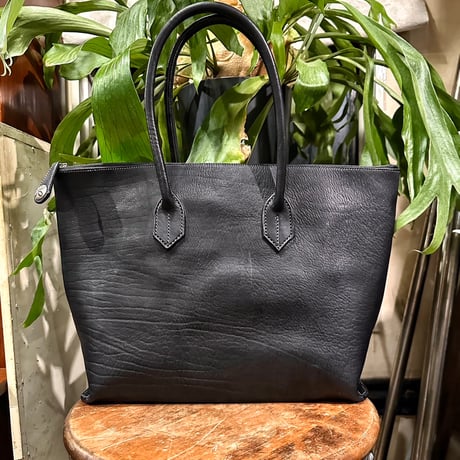 Dutch Leather Company × MASAYOSHI Zip Tote Bag【BLACK series】