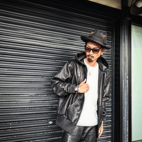 MOSSIR【Lornellia /ﾛｰﾈﾘｱ】washable leather full zip hoodie jacket(ﾌｧｲﾝｸﾘｰｸ)
