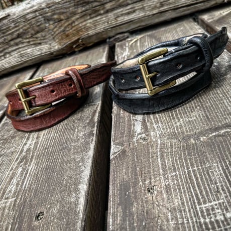 Dutch Leather Company  / Rusted belt　(BLACK)　ご予約　納期９月末〜１０月末入荷予定！！