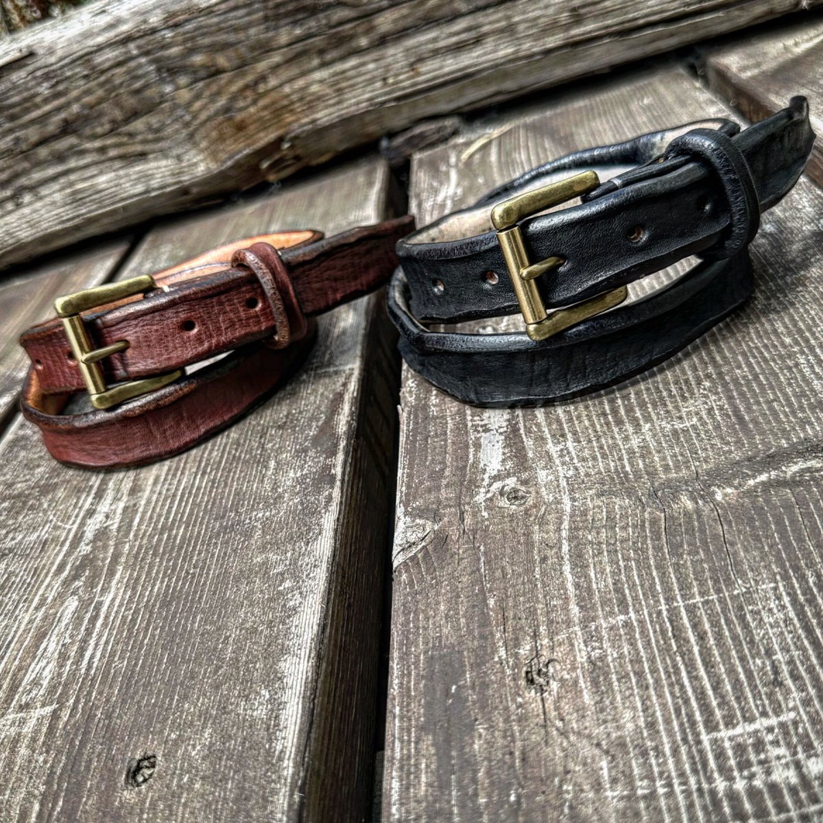 Dutch Leather Company / Rusted belt (BLACK) ご予