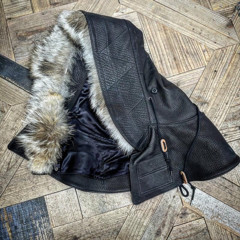 CWORKS【Lur / ﾙﾙ】Leather M65用 hood（BLACK）(FINE C