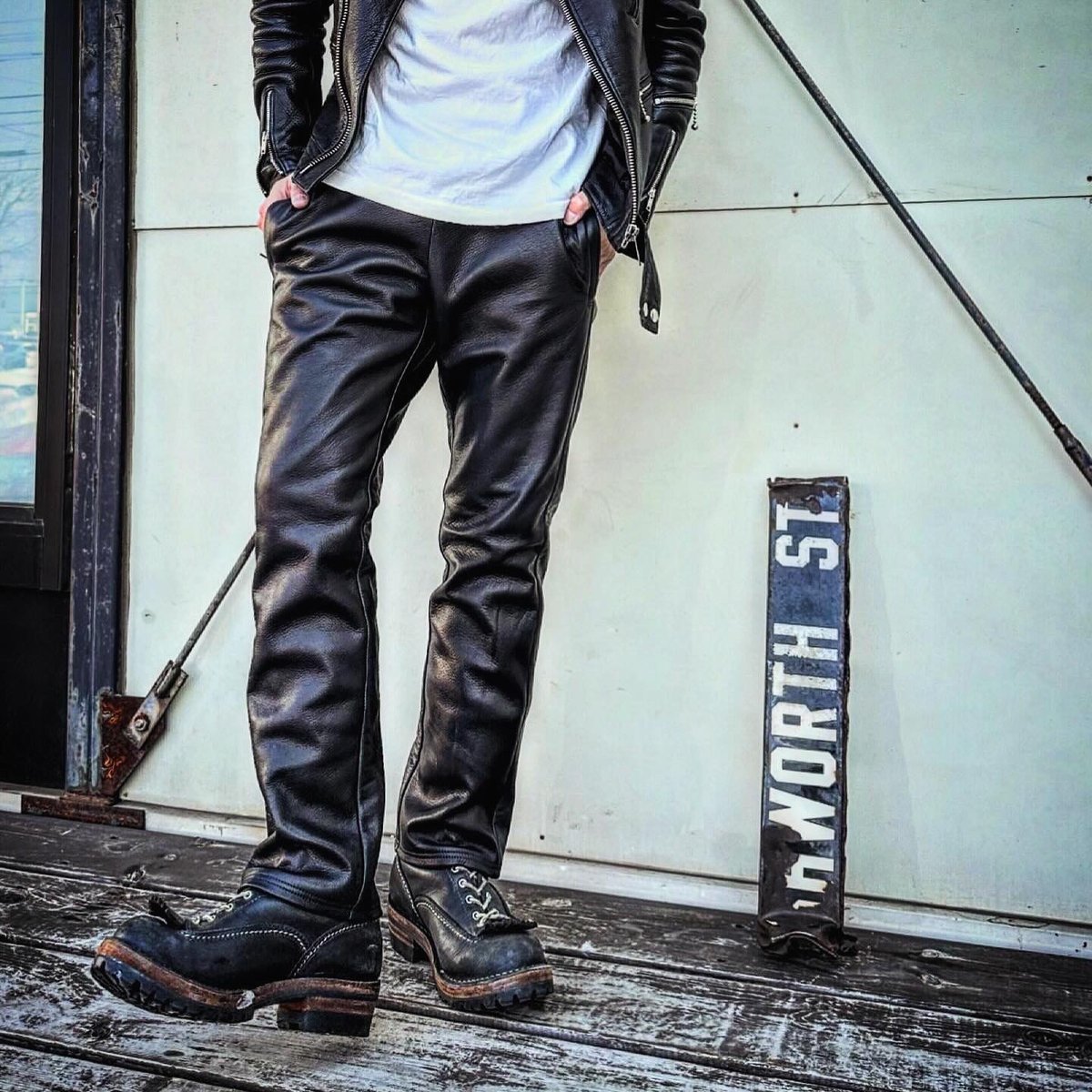 MOSSIR【Lalk / ラルク】washable leather track pants( MOSSIR【Lalk / ラルク】washable leather track pants(