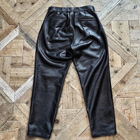 MOSSIR【Open Day / ｵｰﾌﾟﾝﾃﾞｲ】 washable leather two tuck pants