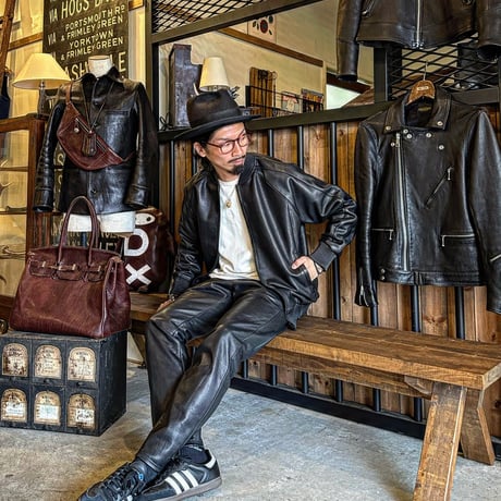 MOSSIR【Lay /ﾚｲ】washable leather track jacket (ﾌｧｲﾝｸﾘｰｸ)
