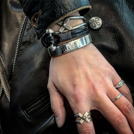 Dutch Leather Company × MASAYOSHI array bracelet【BLACK series】
