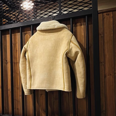 CWORKS【Dout / ﾀﾞｳﾄ】 Mouton riders jacket (IVORY) FINE CREEK
