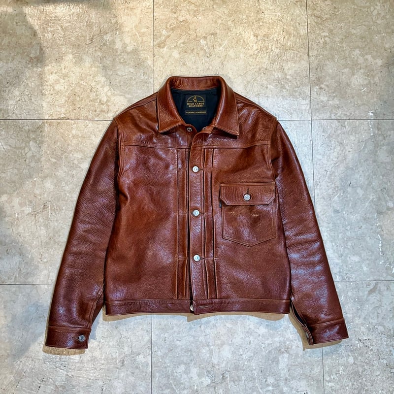 【手品】激レア オールドバイシクル HIGH FINISH HIGHLARGE LEATHERS【New Castle HTD】1st BROWN 202