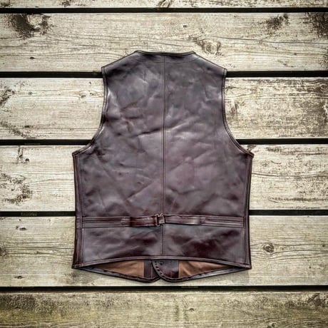FINE CREEK ＆CO 【Jefferson / ｼﾞｪﾌｧｰｿﾝ】 ﾚｻﾞｰﾍﾞｽﾄ（BROWN)馬革
