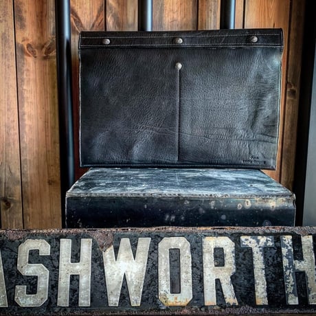 Dutch Leather Company × MASAYOSHI clutch bag（L）【BLACK series】