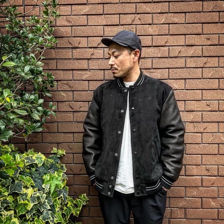 CWORKS【Leaward / ﾘﾜｰﾄﾞ】All Deer Leather Award jacket(BLACK)