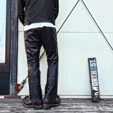 MOSSIR【Lalk / ﾗﾙｸ】washable leather track pants(ﾌｧｲﾝｸﾘｰｸ)