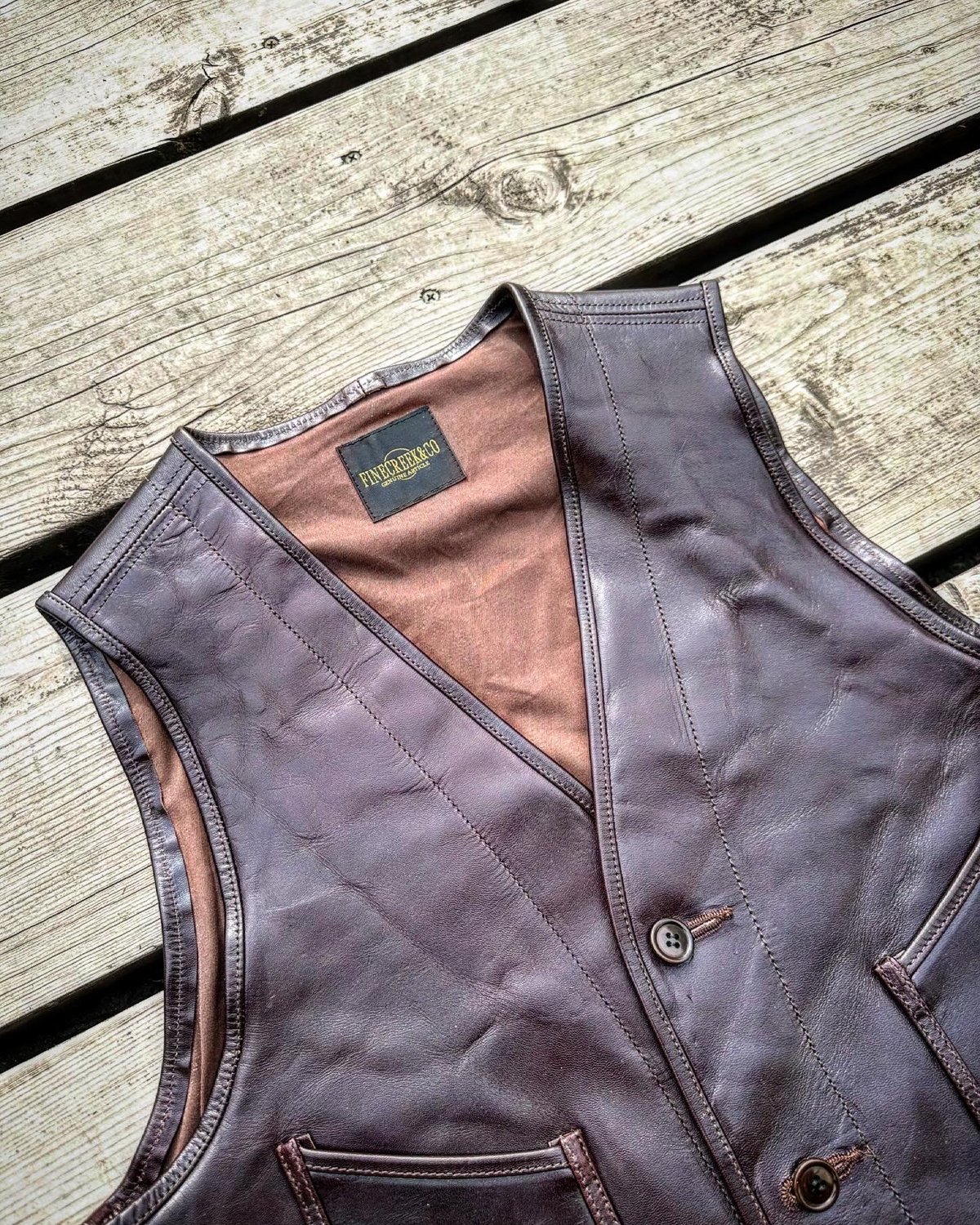 FINE CREEK &CO 【Jefferson / ジェファーソン】 レザーベスト( FINE CREEK &CO 【Jefferson / ジェファーソン】 レザーベスト(